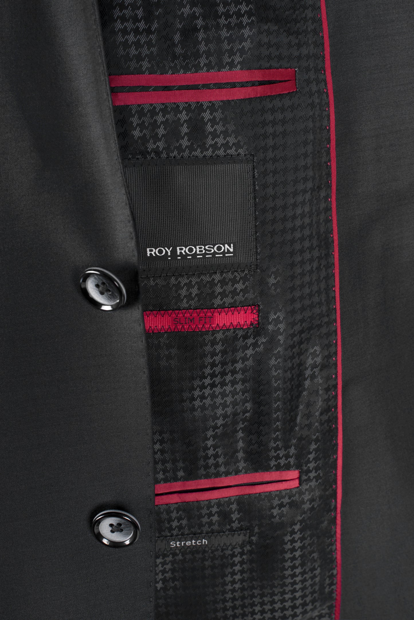 Roy Robson Herren Sakko in schwarz