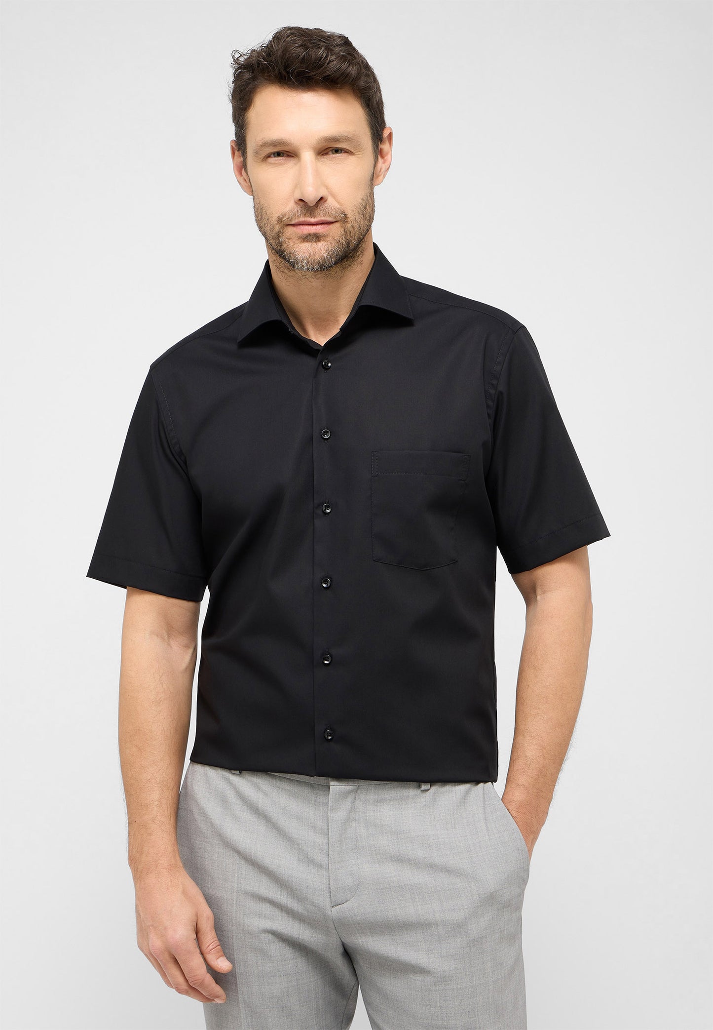 eterna Herren Hemd in schwarz