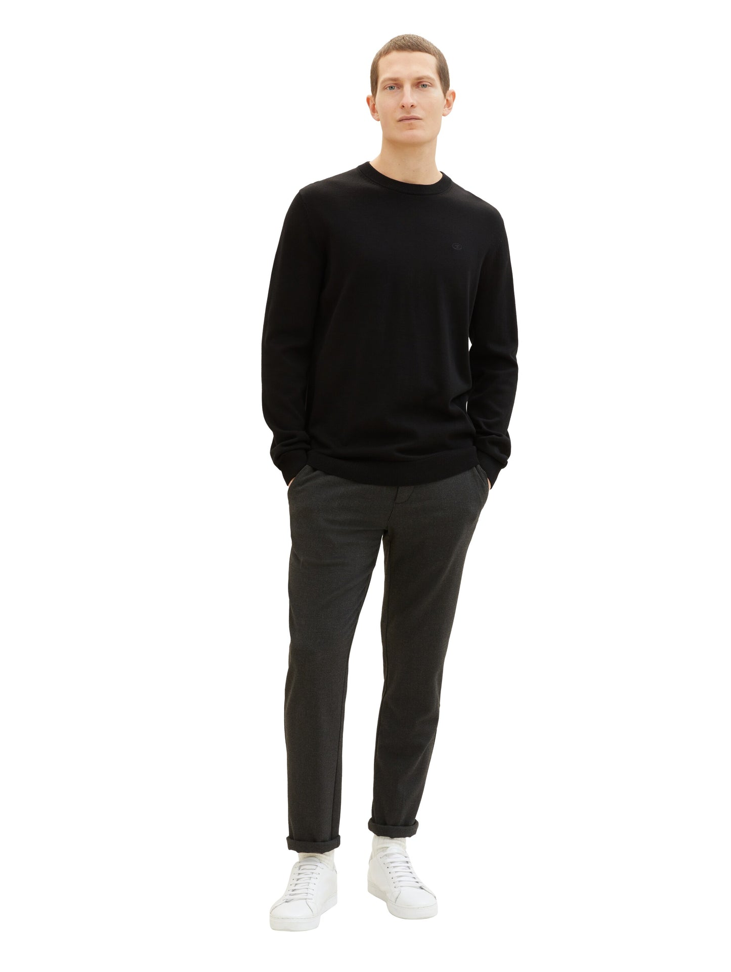Tom Tailor Herren Pullover in schwarz