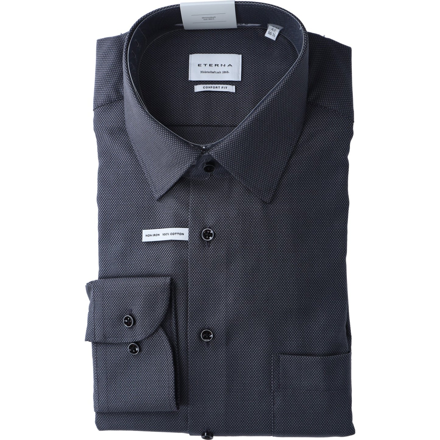 eterna Herren Hemd in schwarz