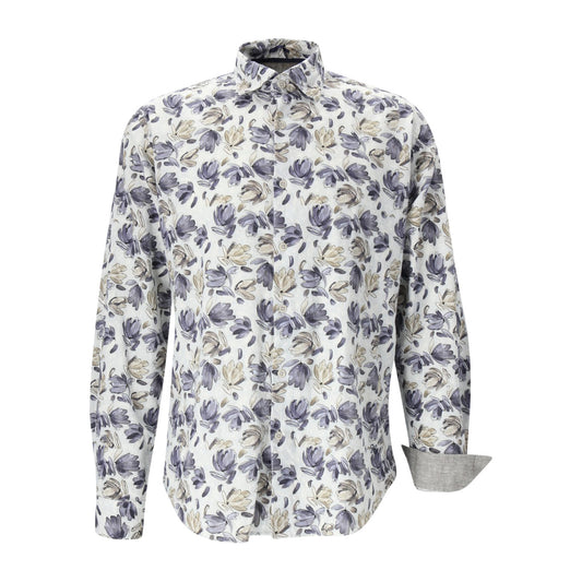 Two Flowers Herren Hemd in grau