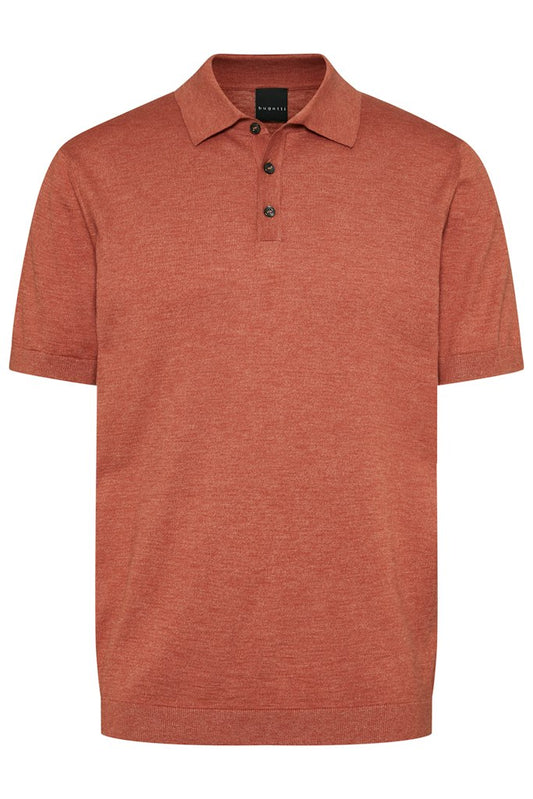 Bugatti Herren Strick-Polo in orange