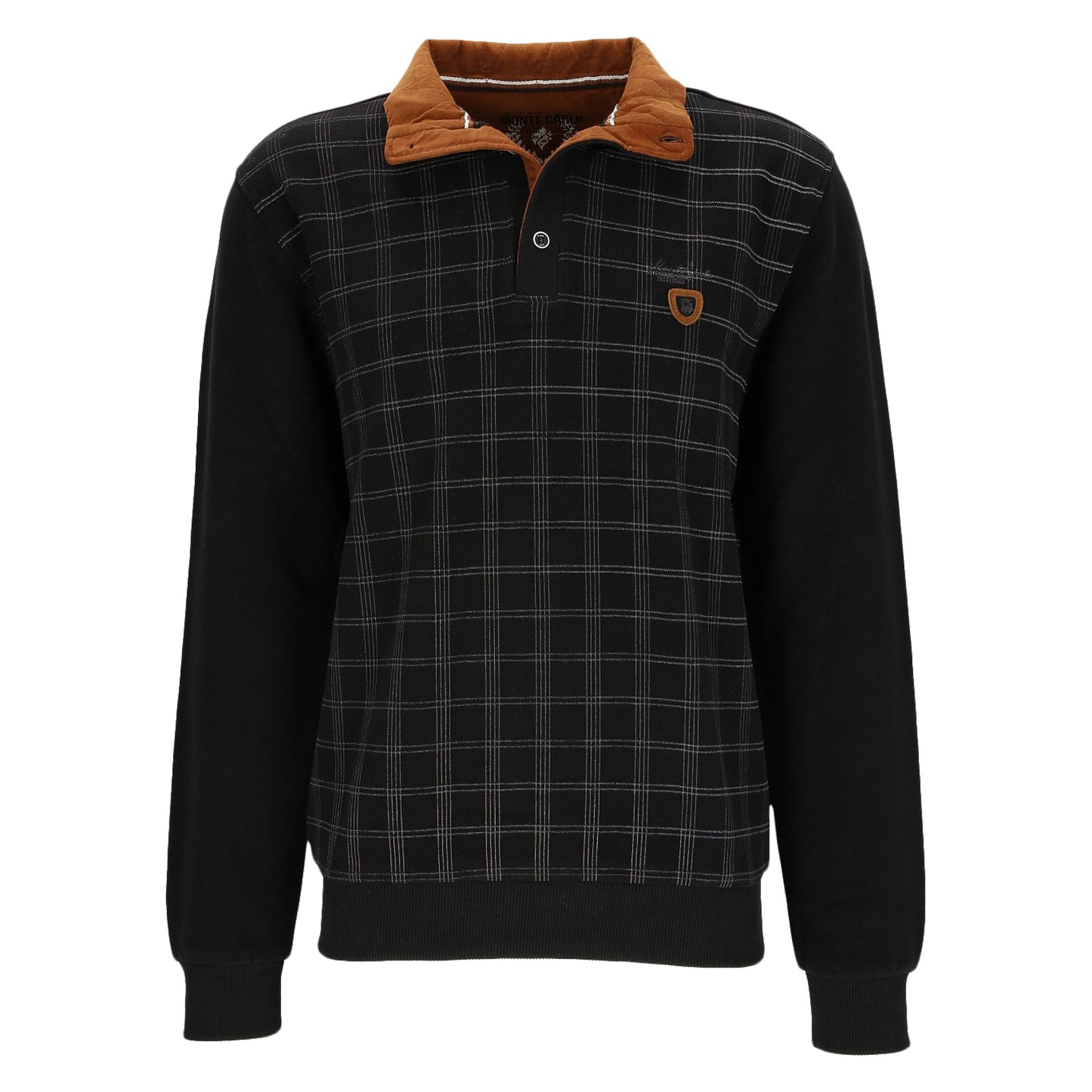 Mode Monte Carlo Herren Sweat-Shirt in schwarz