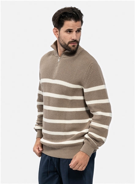 Key Largo Herren Pullover in taupe
