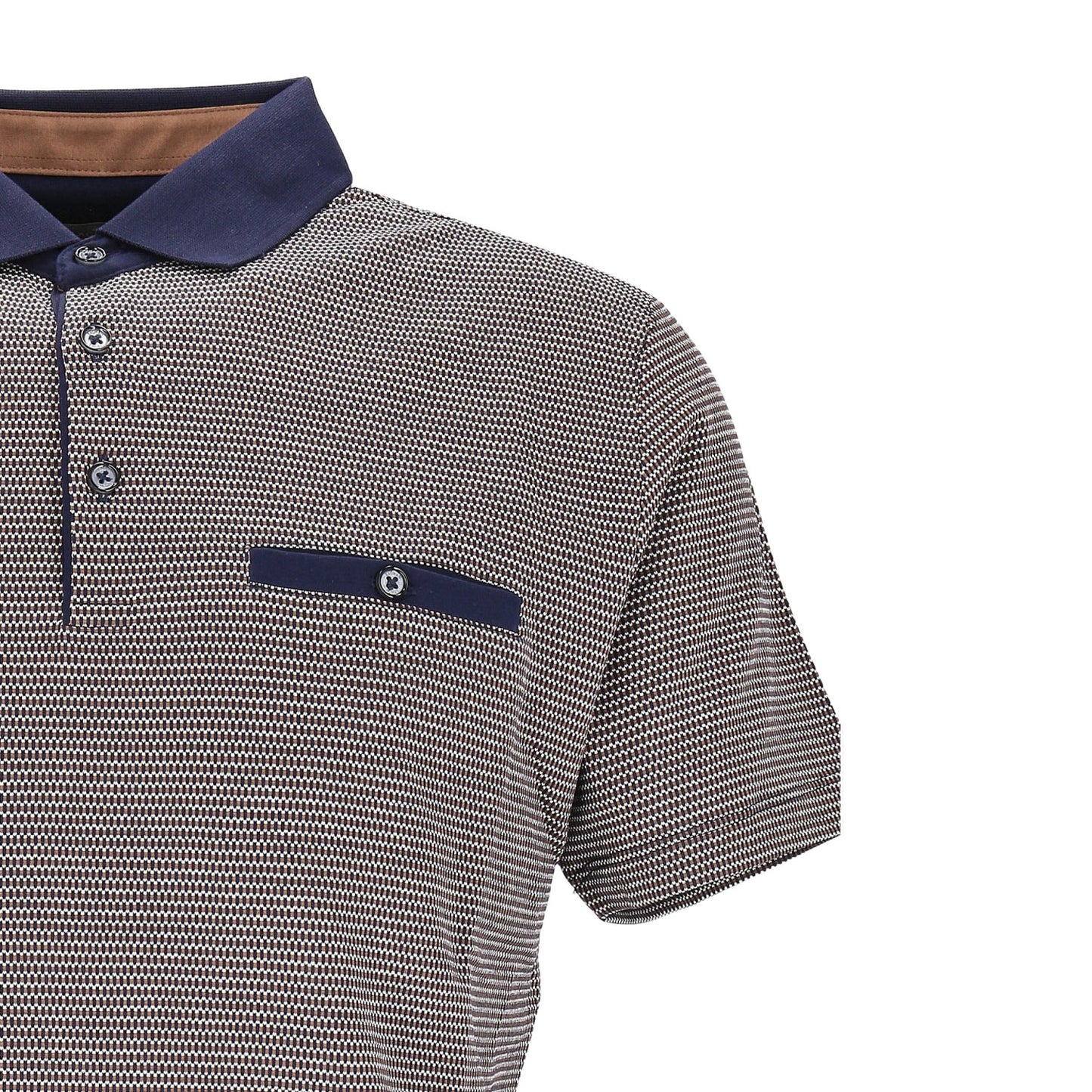 Ragman Herren Poloshirt in braun
