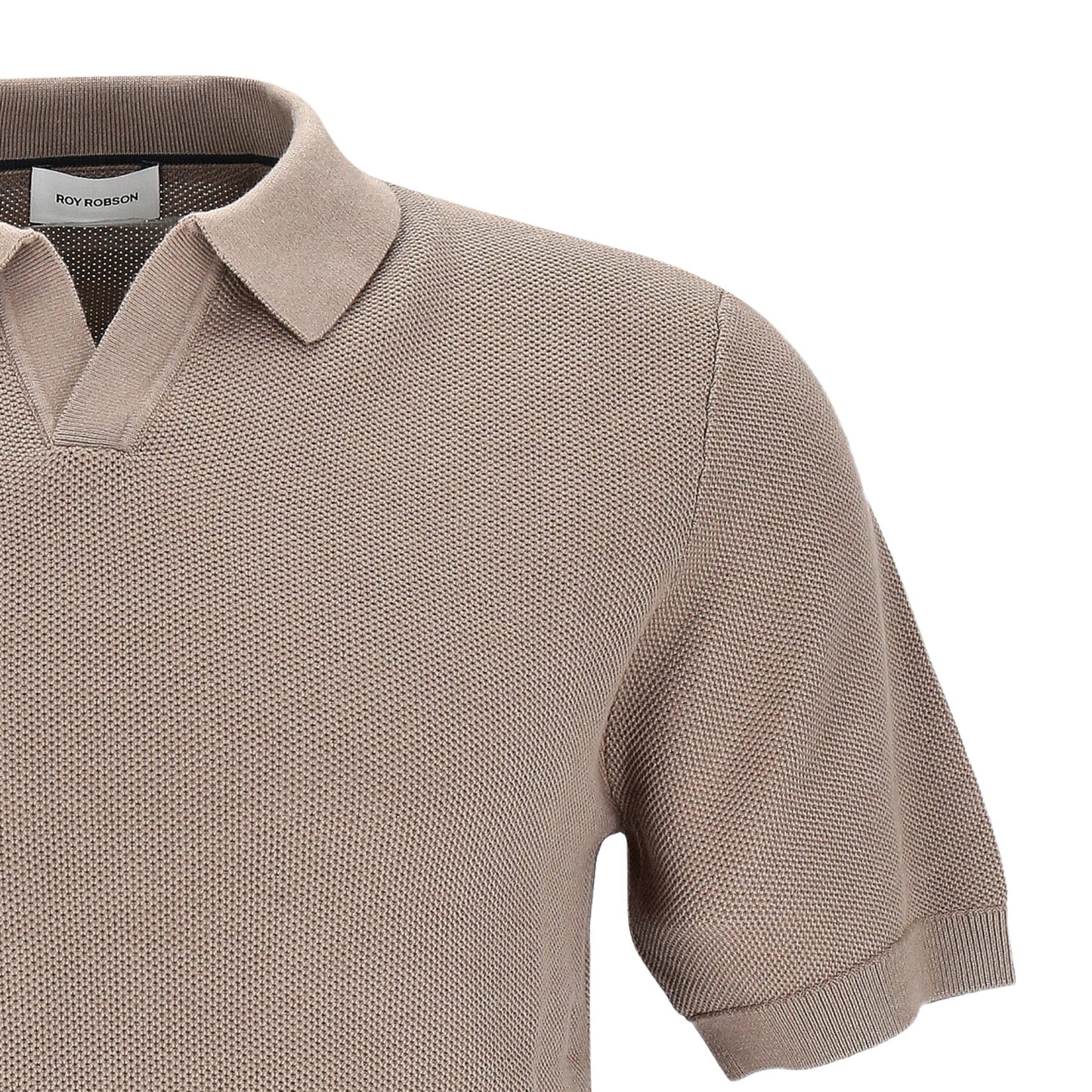 Roy Robson Herren Poloshirt in braun