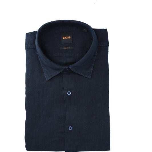 BOSS Herren Hemd 1/2 Arm in blau